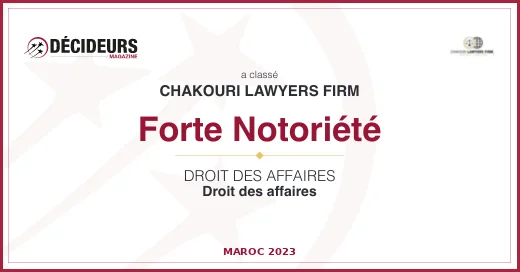 Forte Notoriété, Décideurs Magazine · Maroc 2023